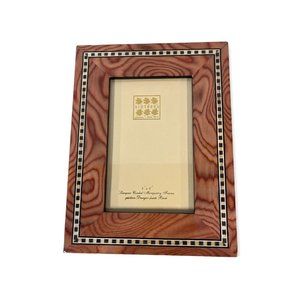 Vintage Six Trees Marquetry Diana Laquer Coated Wood Style picture frame for 6x4